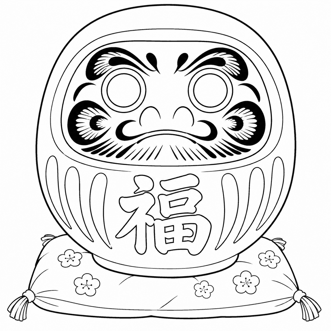 だるま 塗り絵
