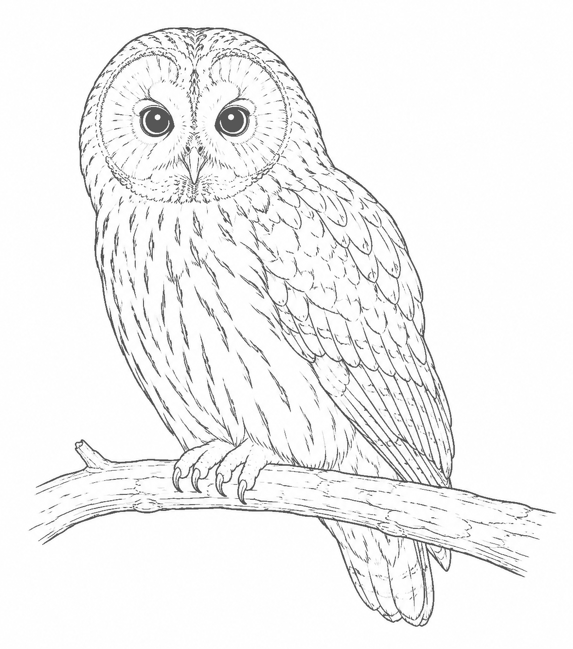 ふくろう 塗り絵