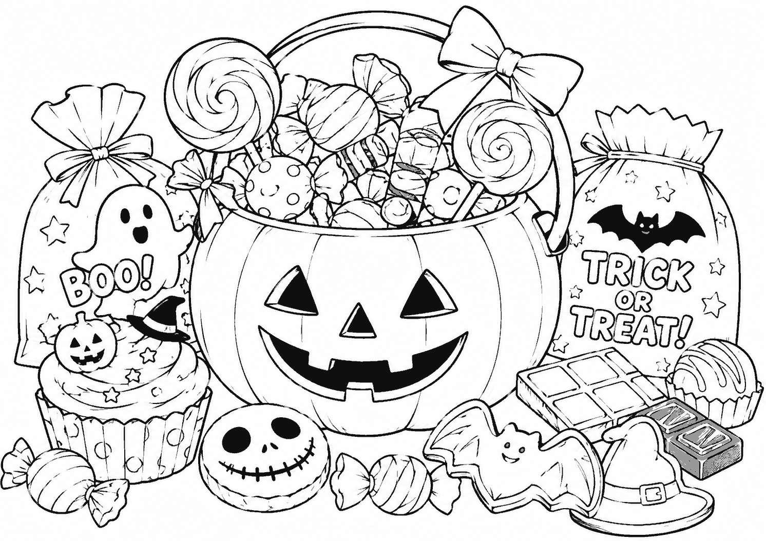 ハロウィン 塗り絵