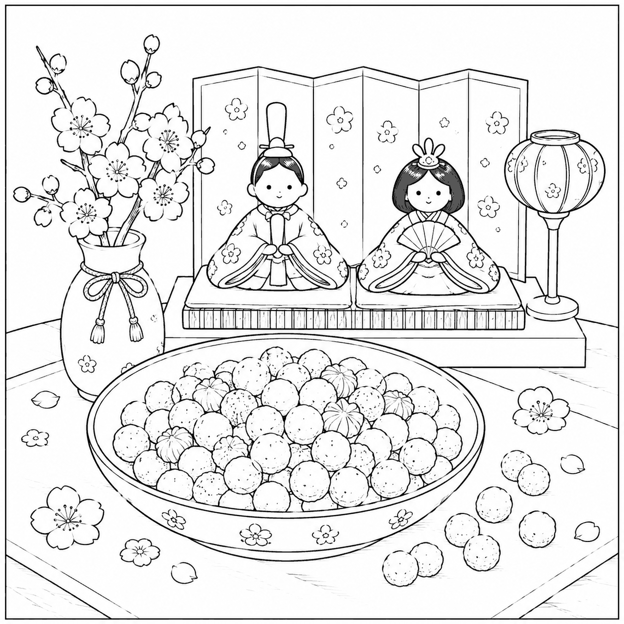 ひなまつり その2 塗り絵