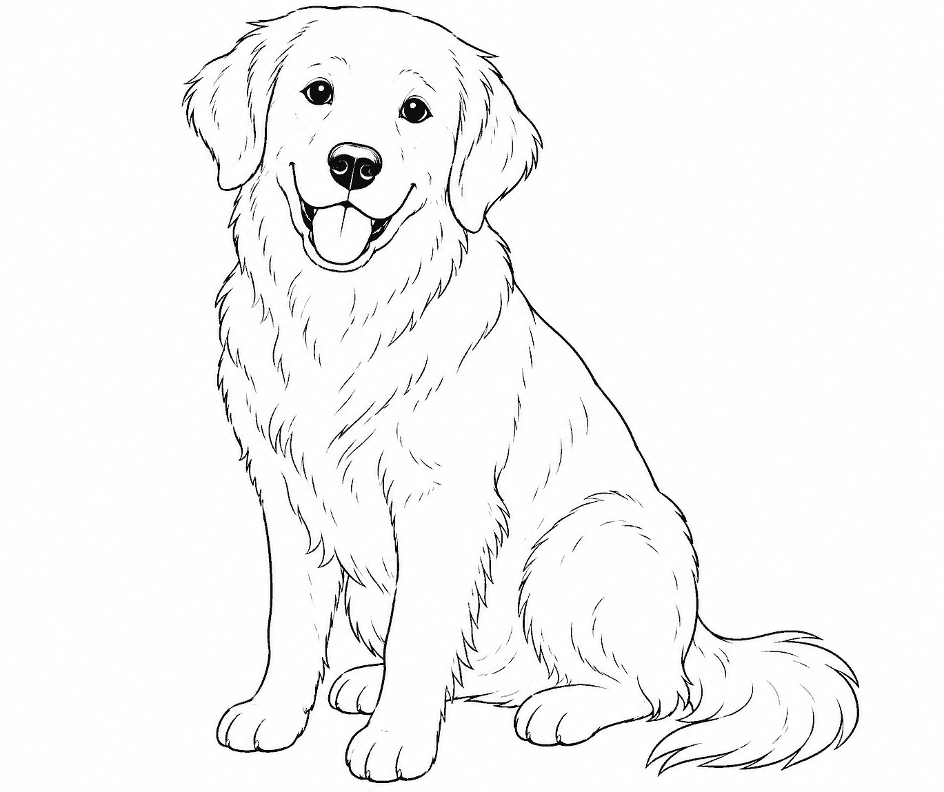 犬 塗り絵