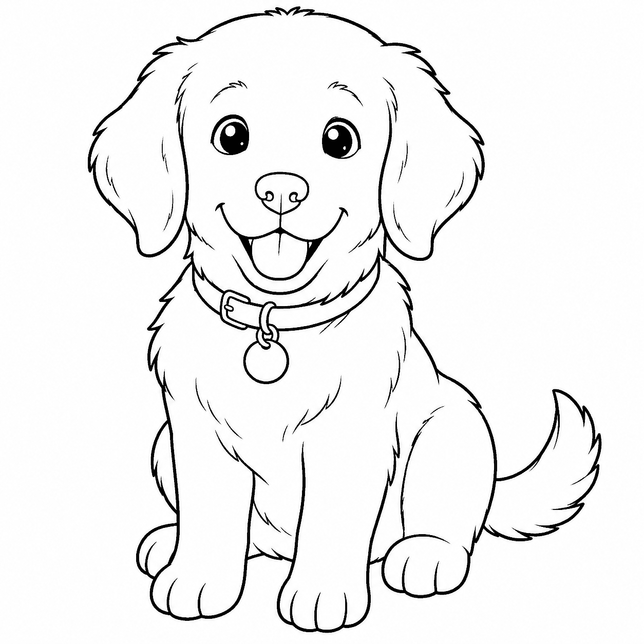 犬 塗り絵