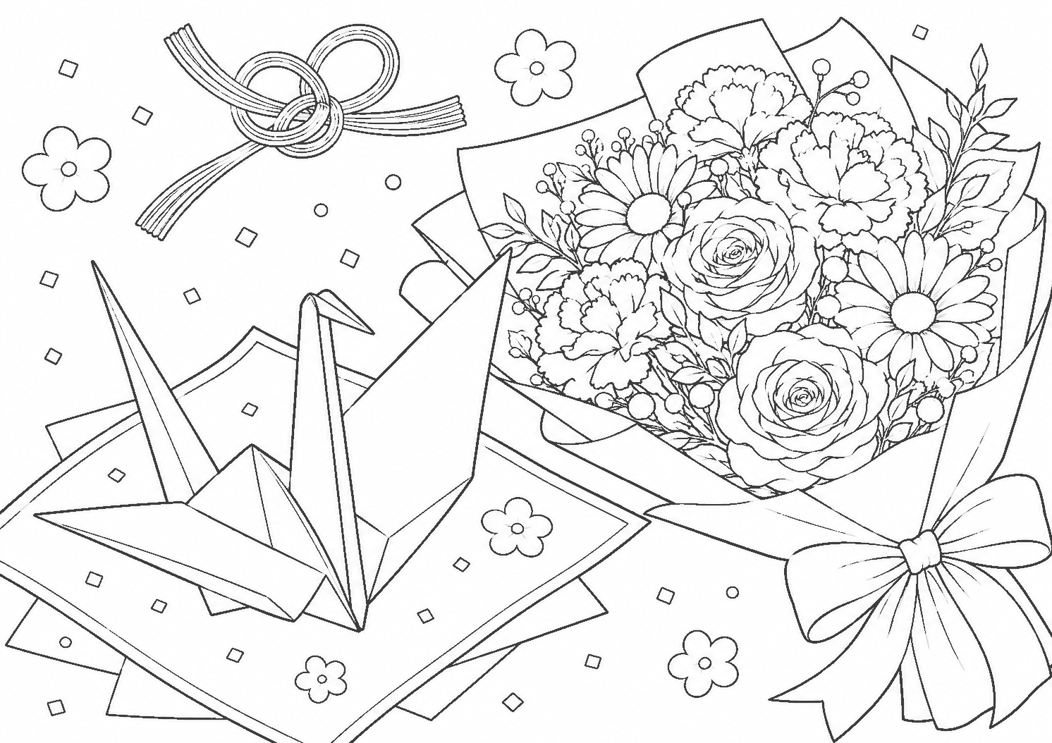 敬老の日 塗り絵