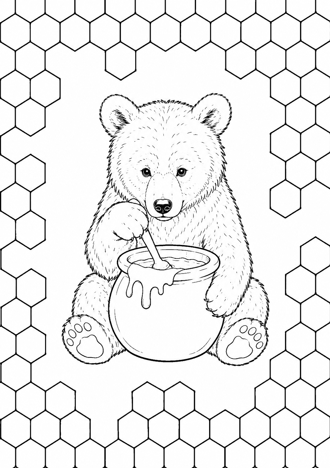 熊 塗り絵
