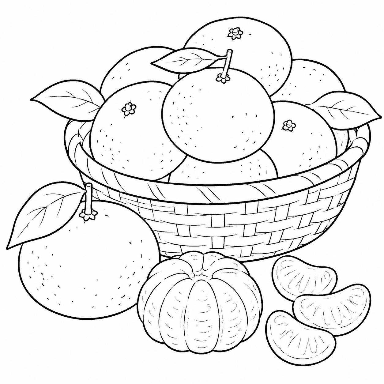 みかん 塗り絵