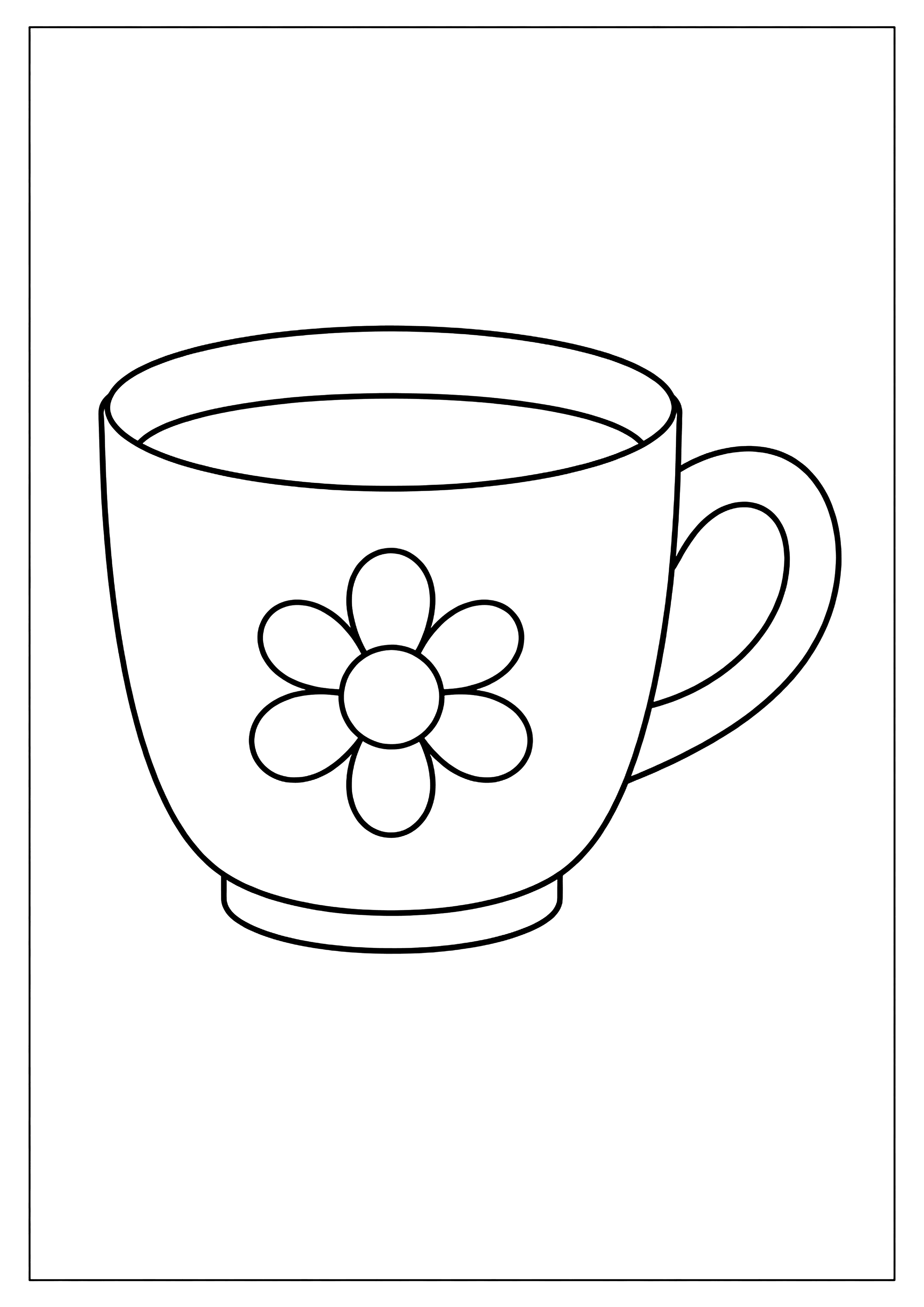 マグカップ 塗り絵