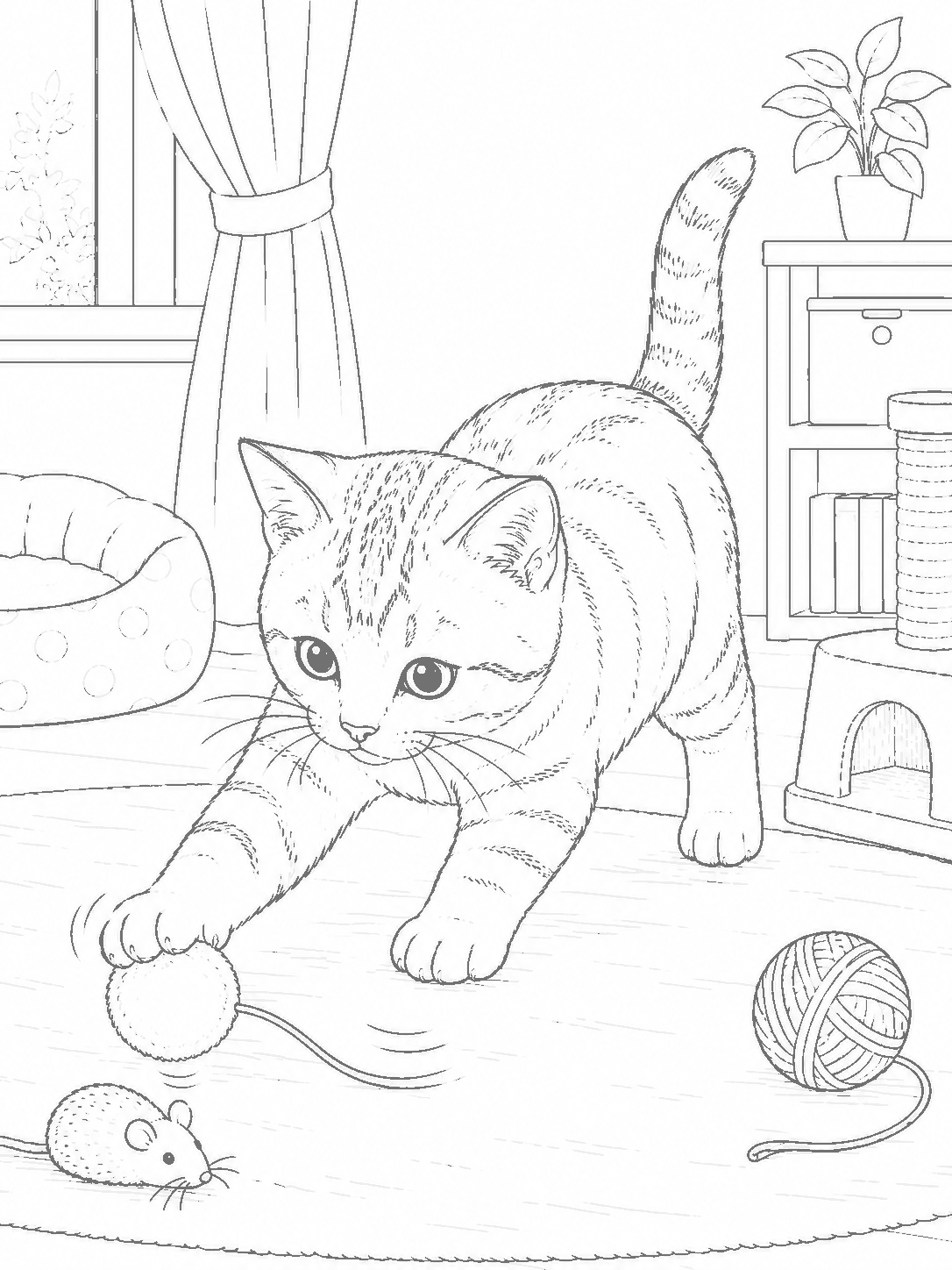 猫 塗り絵