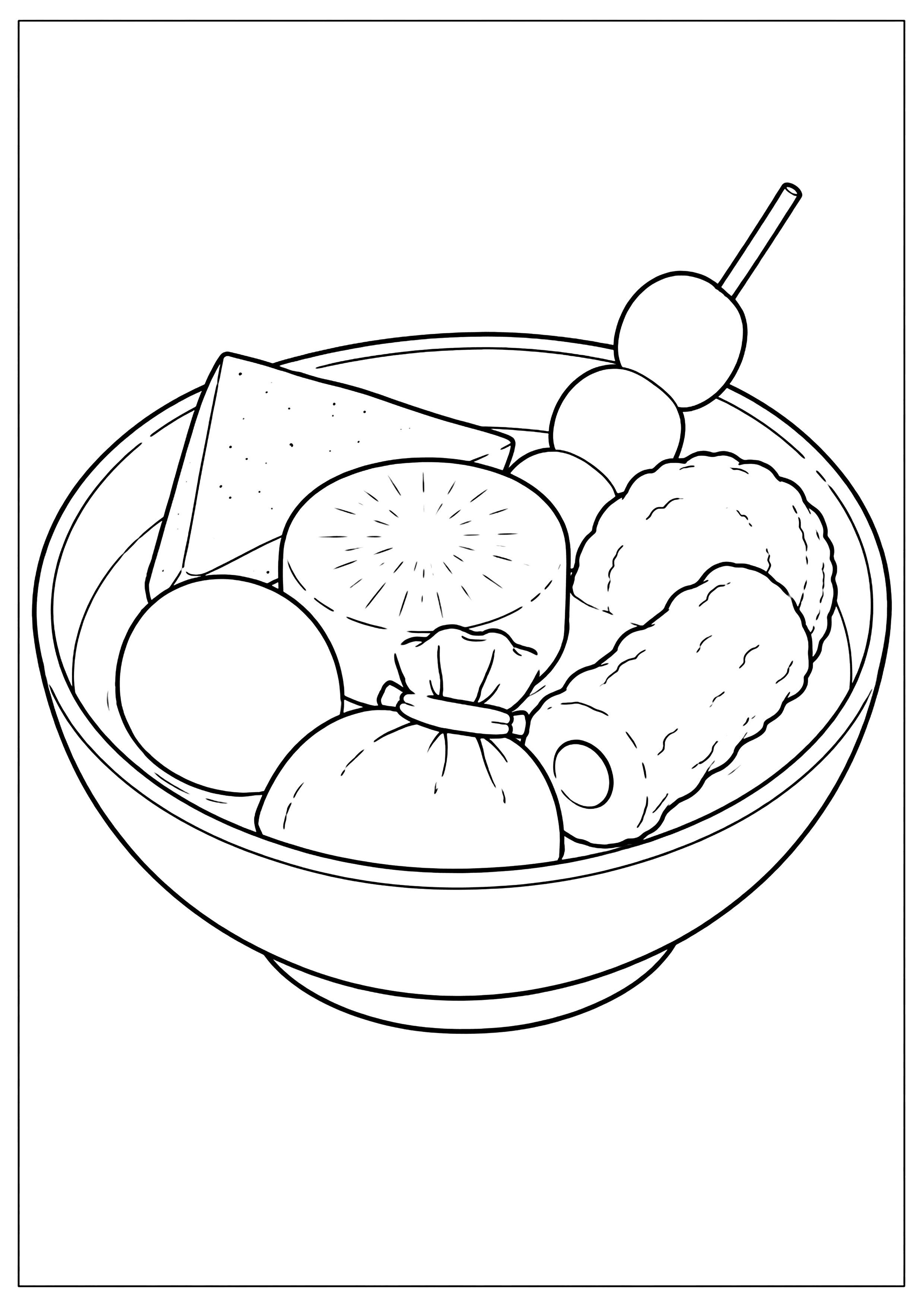 おでん その2 塗り絵