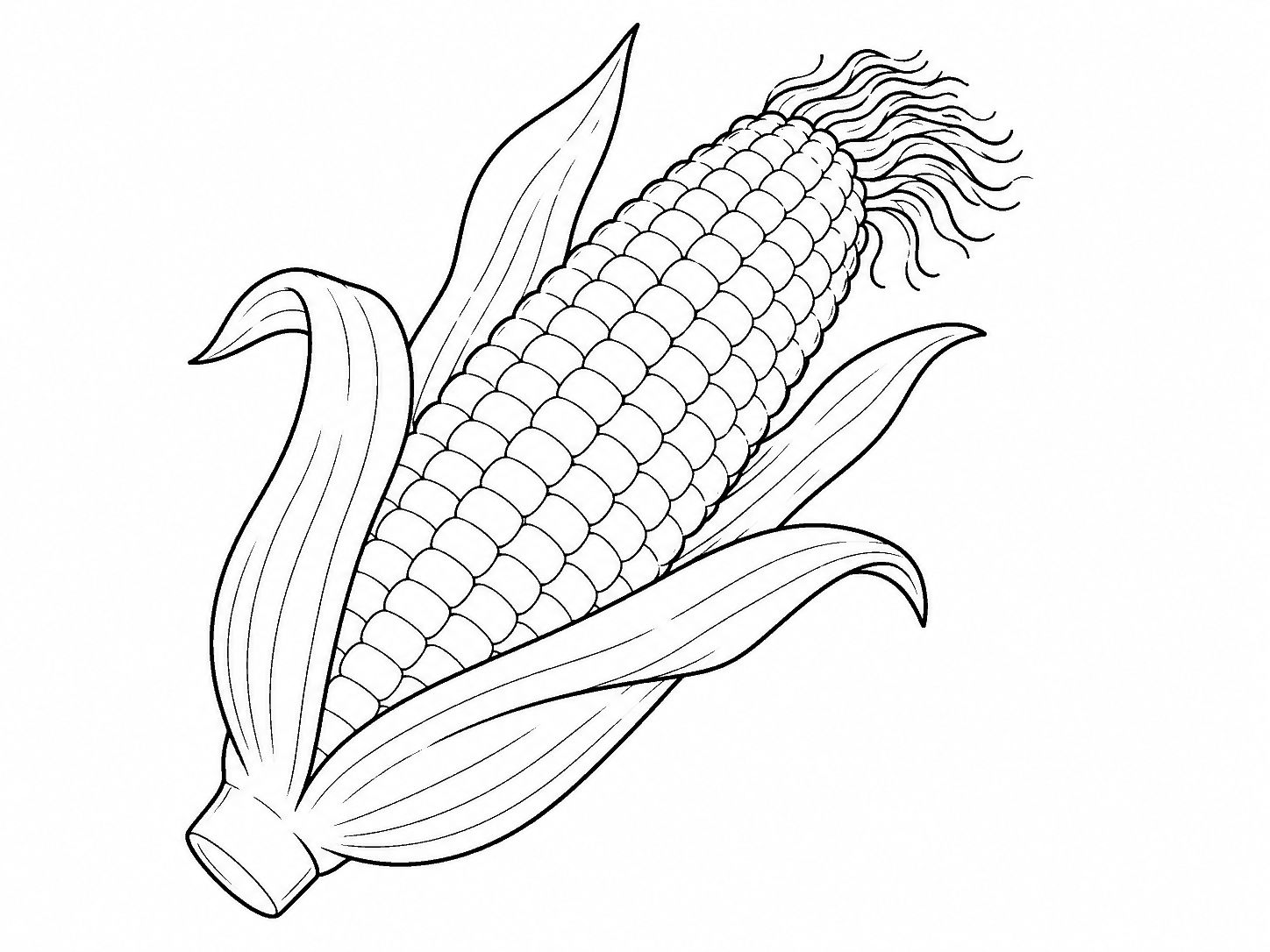とうもろこし 塗り絵