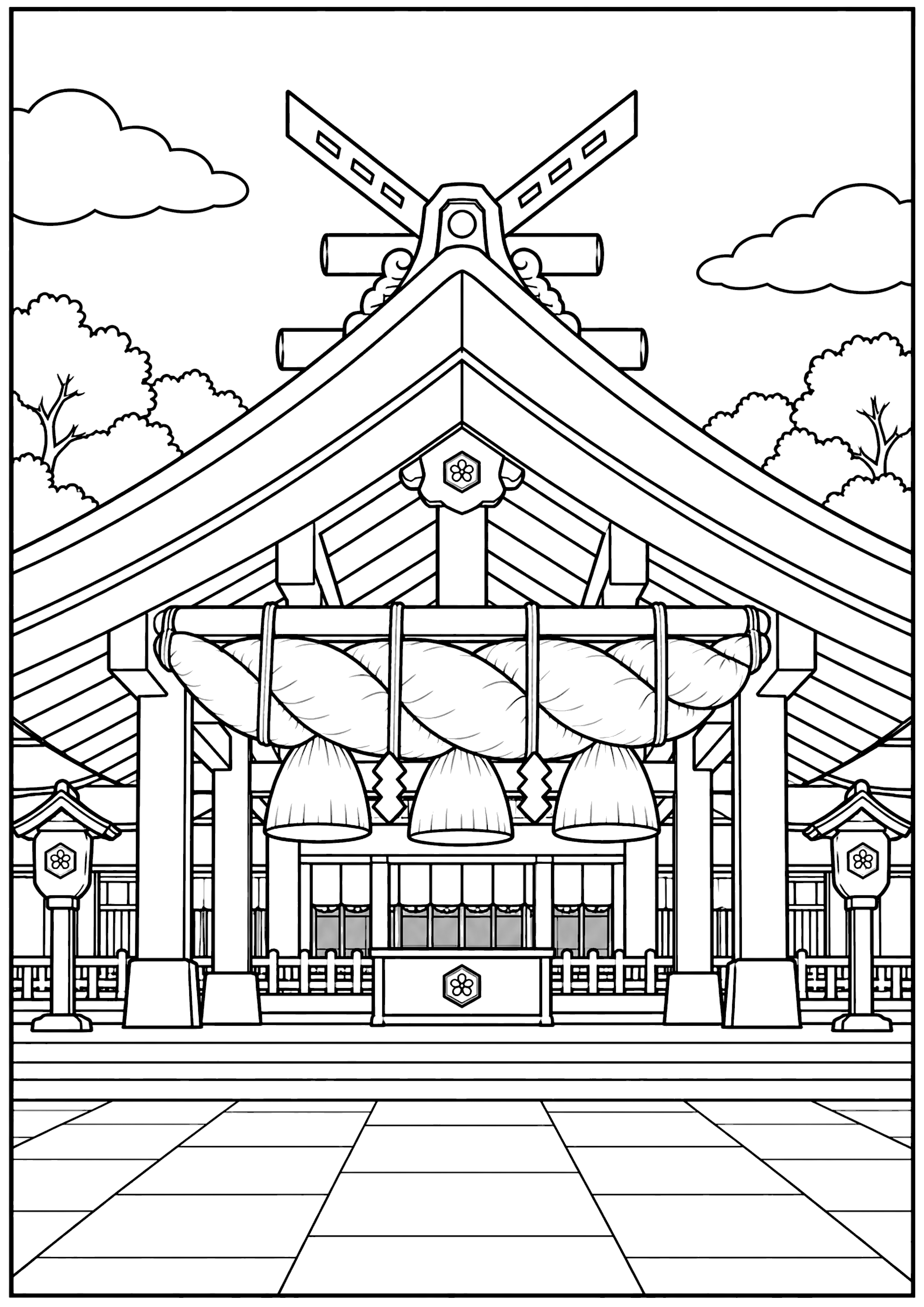 出雲大社 塗り絵