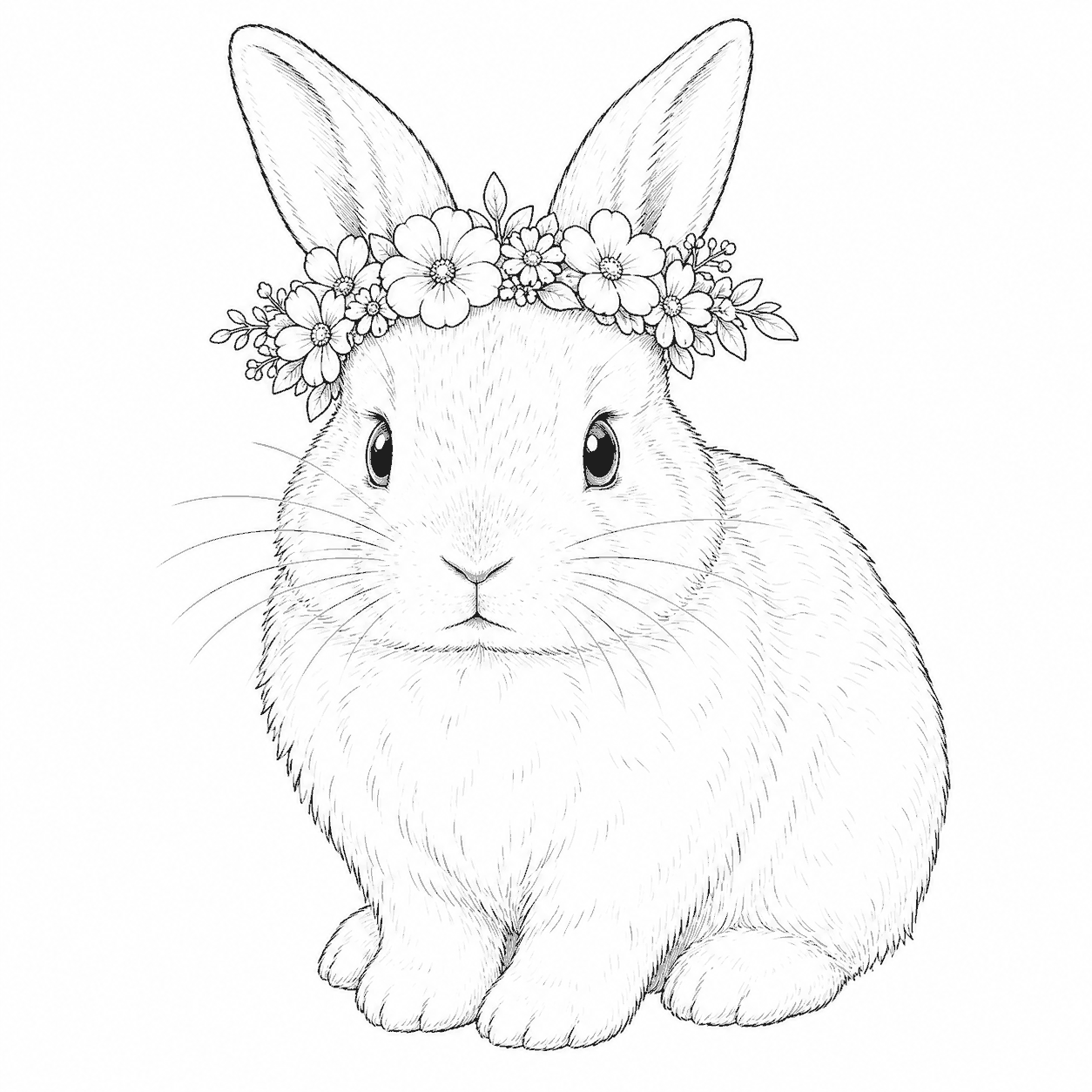 うさぎ 塗り絵