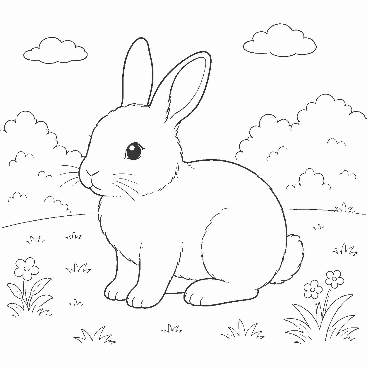 うさぎ 塗り絵