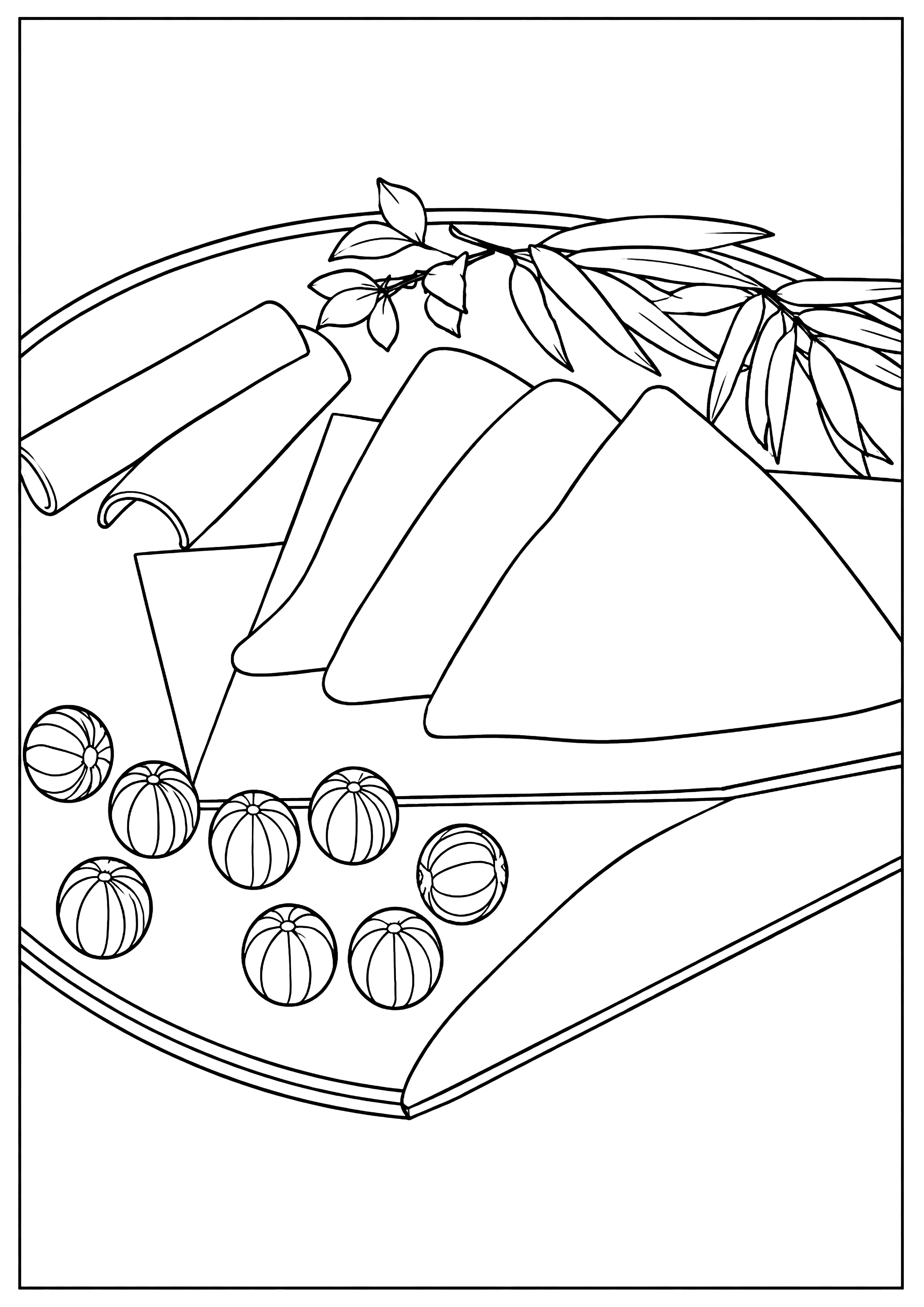 八つ橋 塗り絵