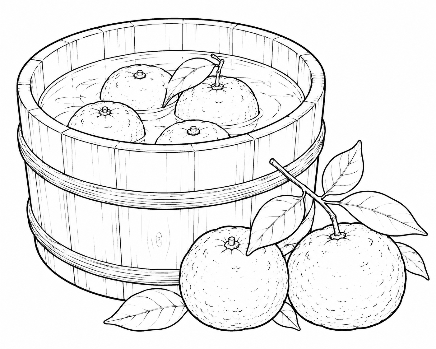 ゆず湯 塗り絵